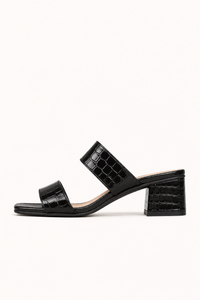 Meike Mid-Heel Double-Strap Sandals