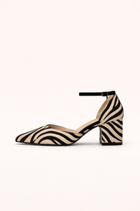 Lurema Striped Mid Heel Shoes