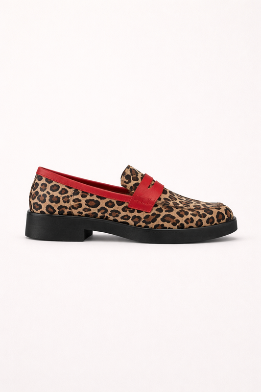 Sireva Animal Print Platform Loafers