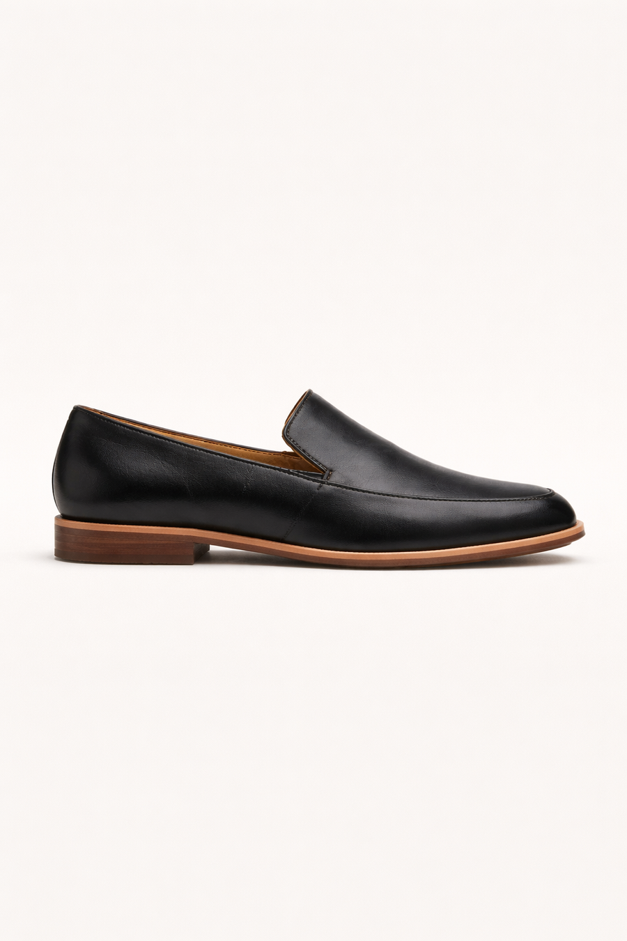 Vireka Flat Leather-Effect Slip-On Loafers