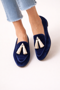 Hannah Velvet Loafers with Tassels