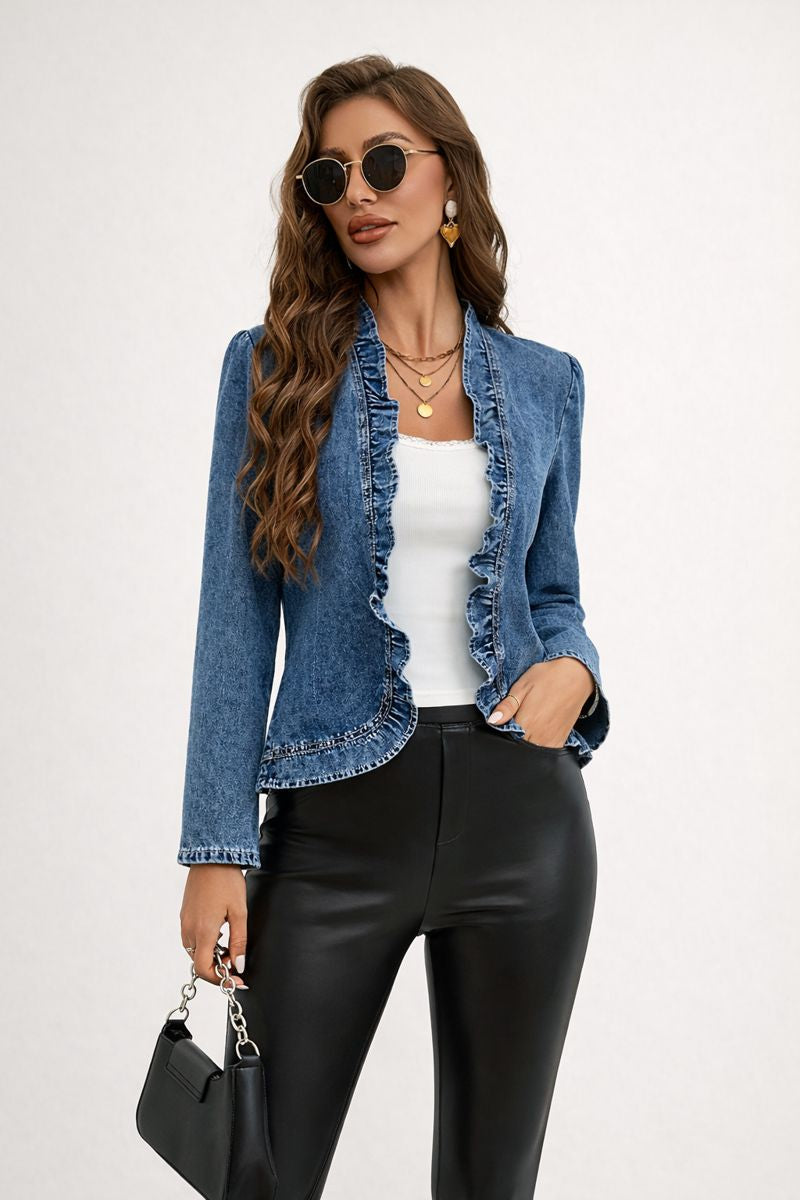 Arelia Cropped Ruffle Jacket