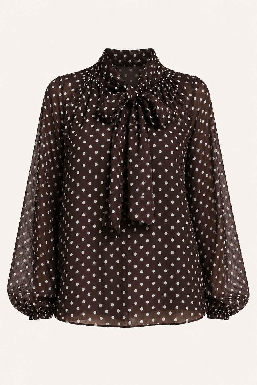 Hannelore Polka Dot Bow Blouse