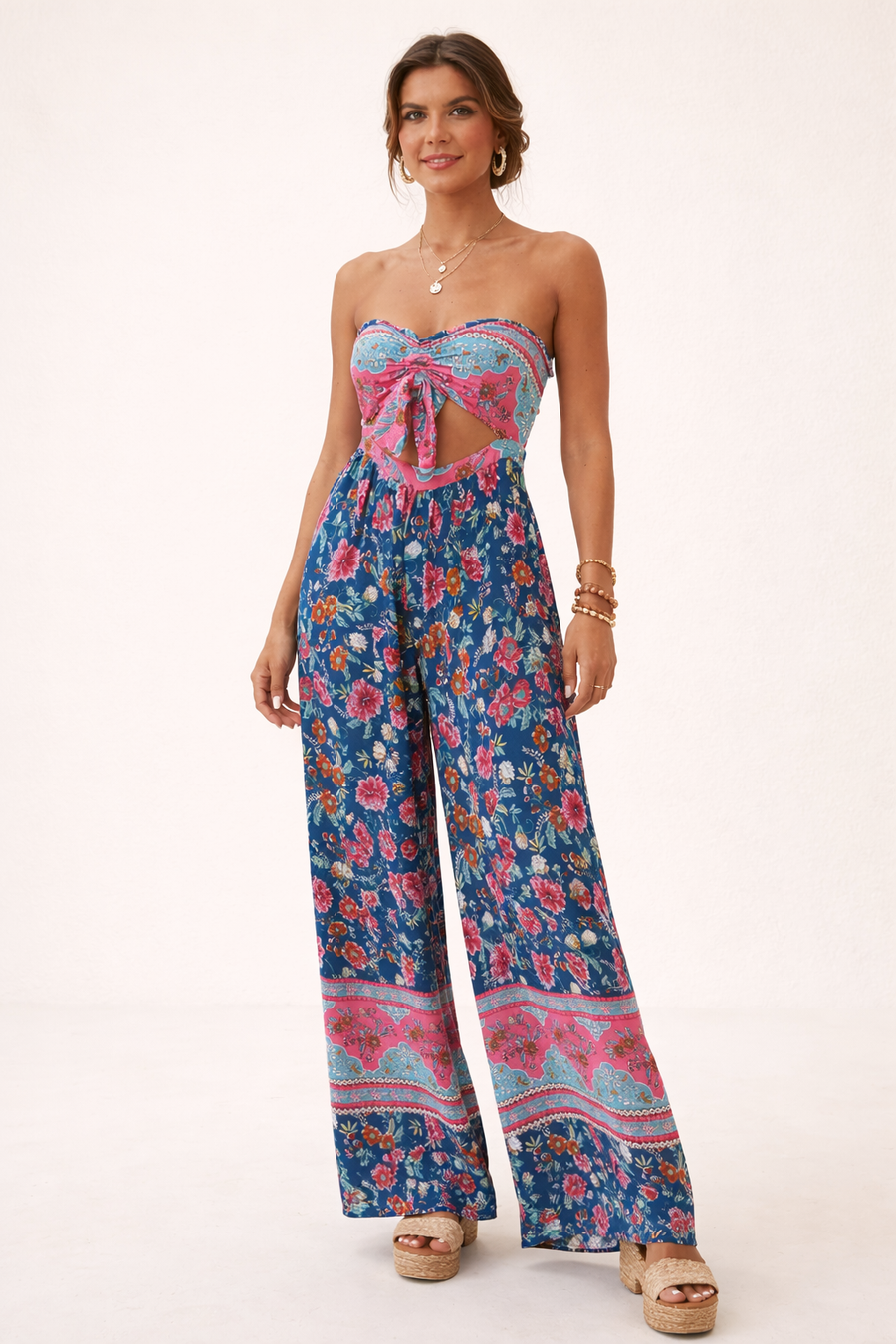 Ottilie Floral Print Beach Jumpsuit
