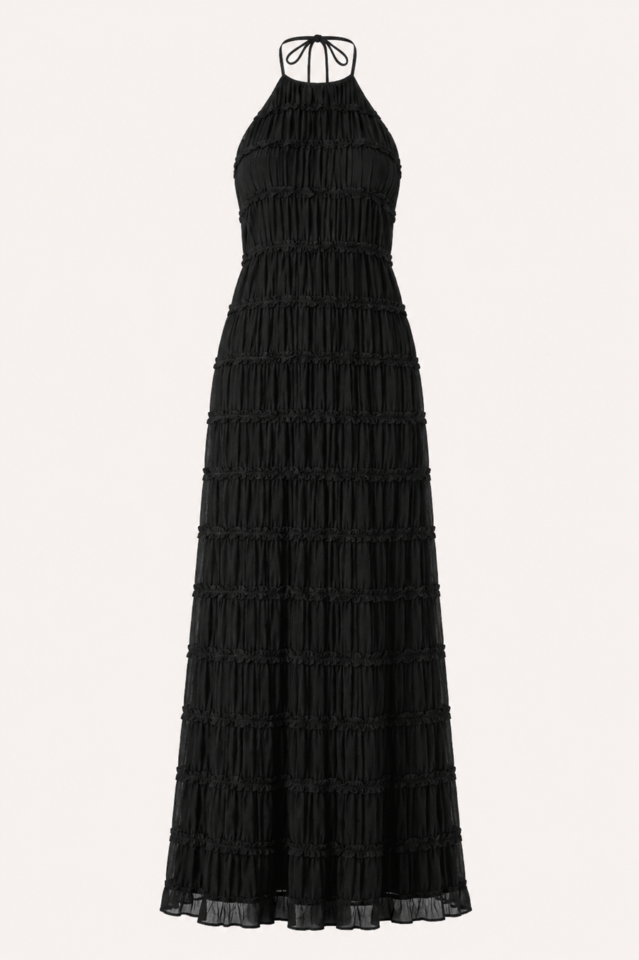 Tilda Pleated Halter Maxi Dress