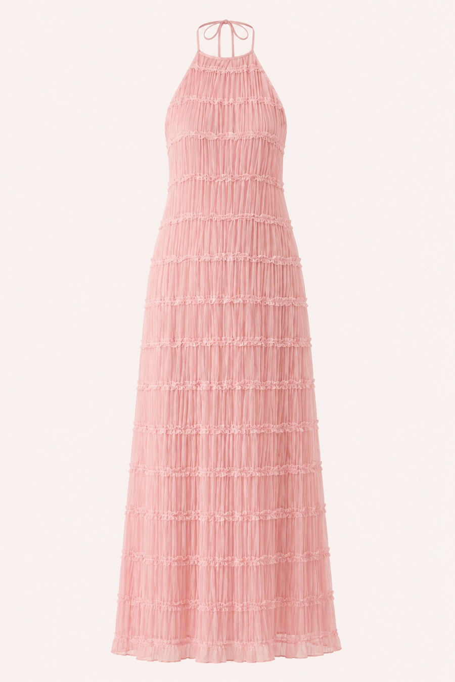 Tilda Pleated Halter Maxi Dress