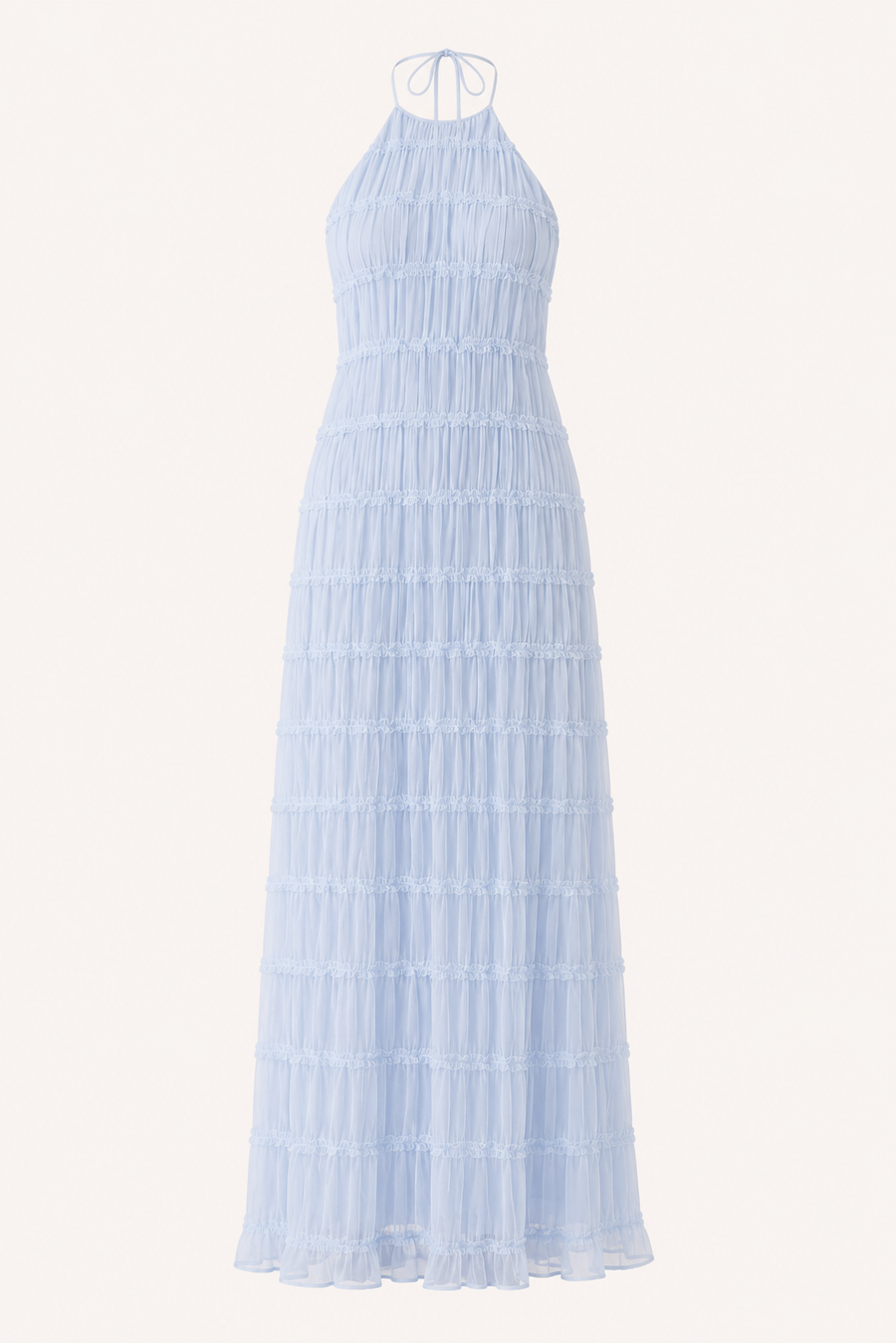 Tilda Pleated Halter Maxi Dress