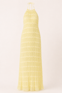 Tilda Pleated Halter Maxi Dress