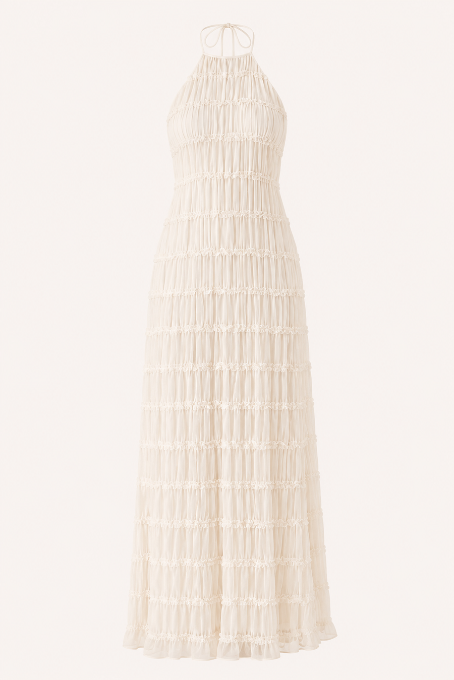 Tilda Pleated Halter Maxi Dress
