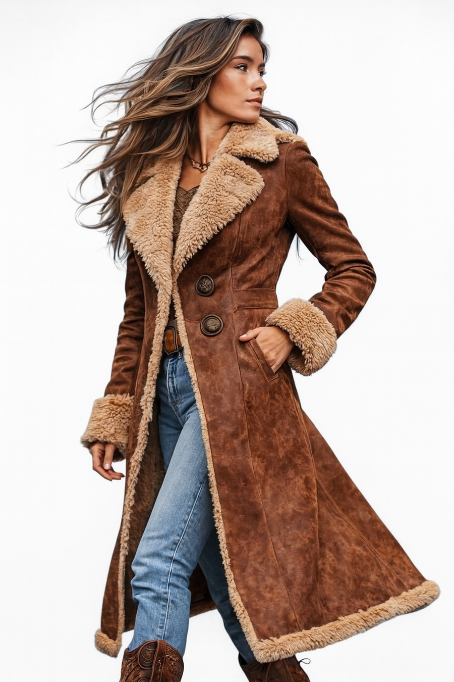 Isabella – Vintage-Inspired Long Coat