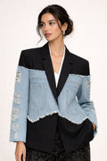 Aisha Denim-Blend Blazer