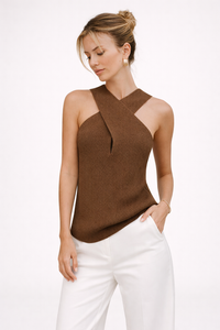 Quinn Cross-Strap Knit Top