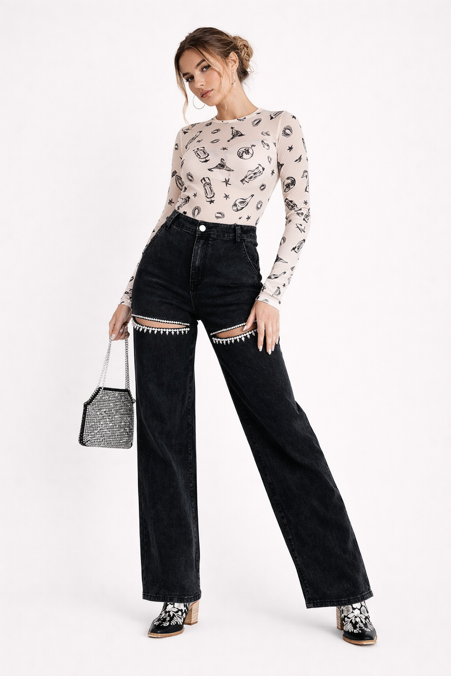 Emilia High-Waist Flared Pants
