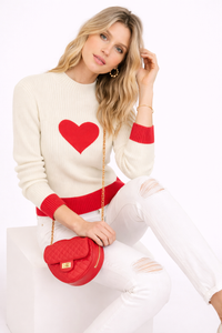 Liis Center Heart Knit Sweater