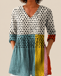 Bexa – Long Blouse with Statement Pattern