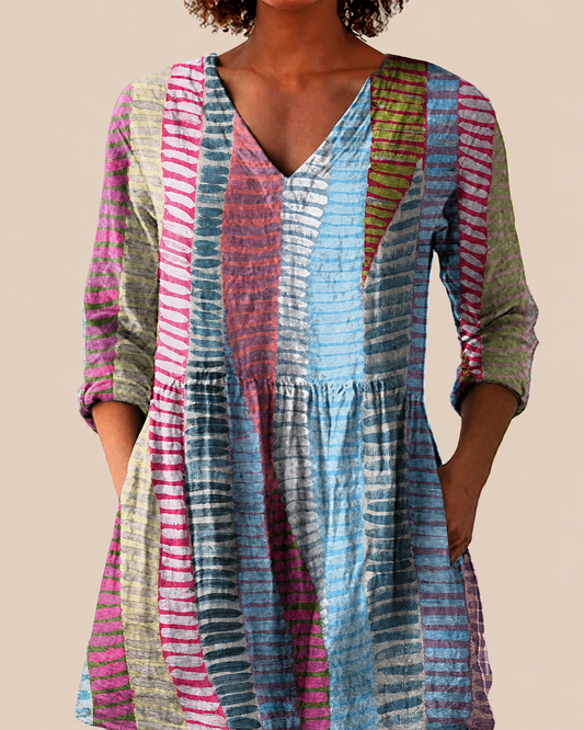 Belinda – Long Blouse with Statement Pattern
