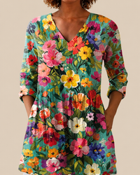 Tatiana – Long Blouse with Statement Pattern