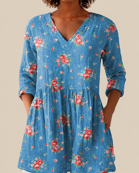 Lottie – Long Blouse with Statement Pattern