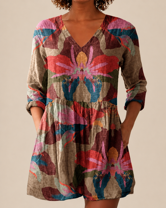 Veda – Long Blouse with Statement Pattern