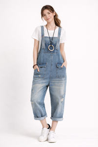 Berta Harem Denim Overalls