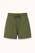 Lanni Elastic-Waist Pocket Shorts