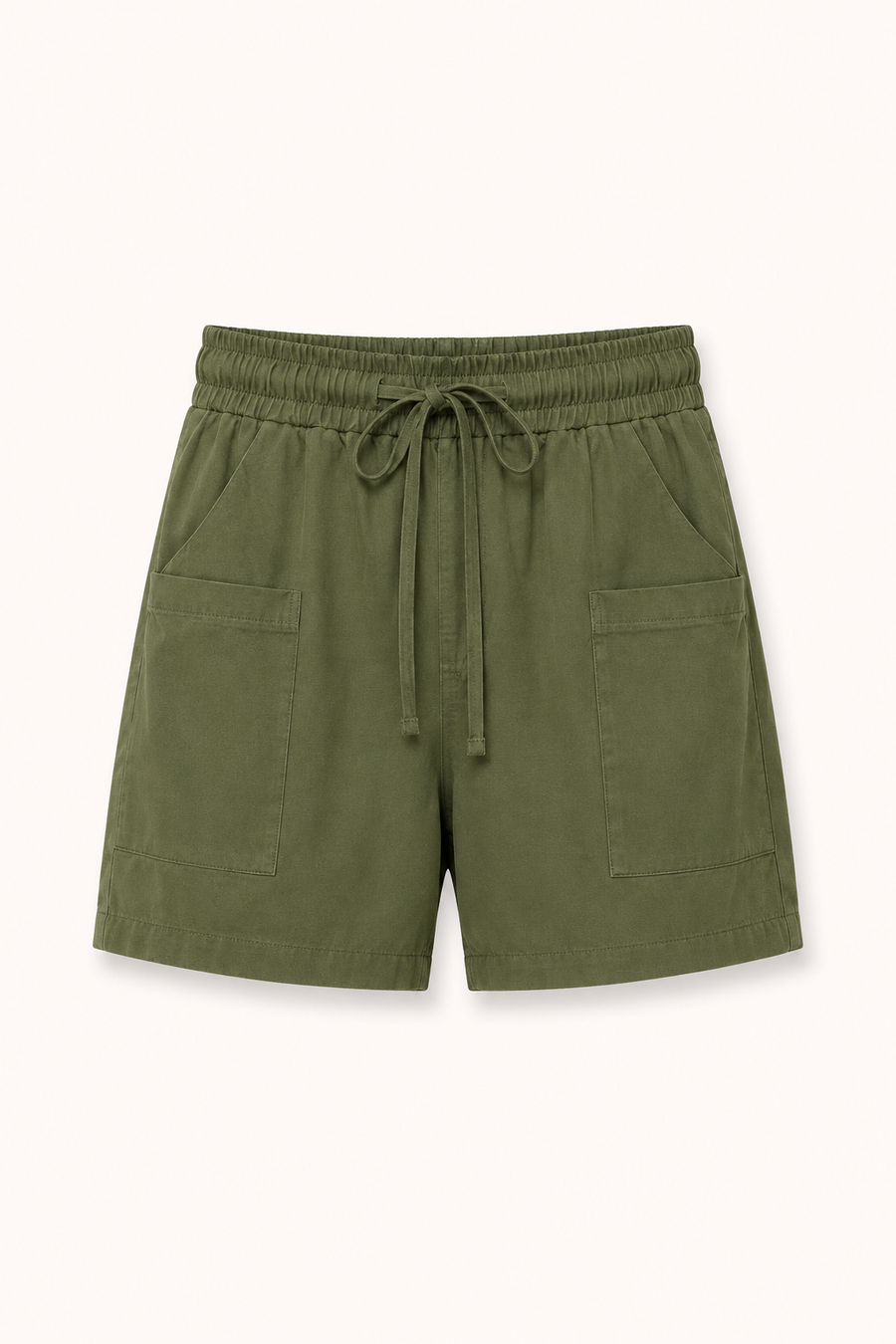 Lanni Elastic-Waist Pocket Shorts