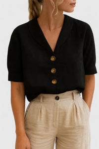 Charlie | Sophisticated Blouse Black