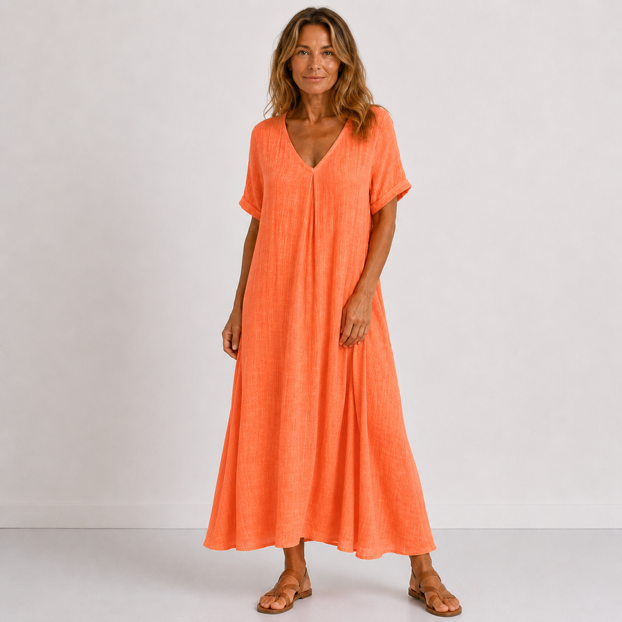 Toni - Flowing V-Neck Maxi Dress