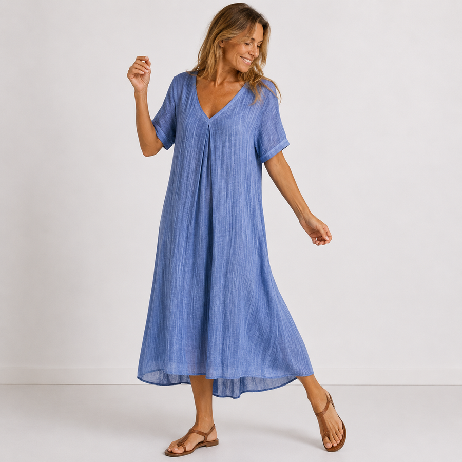 Toni - Flowing V-Neck Maxi Dress