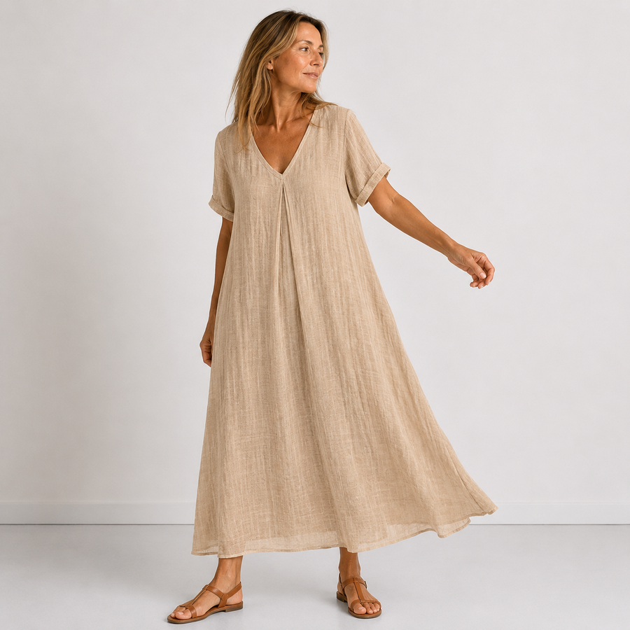 Toni - Flowing V-Neck Maxi Dress