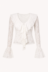 Helena Lace Ruffle Blouse