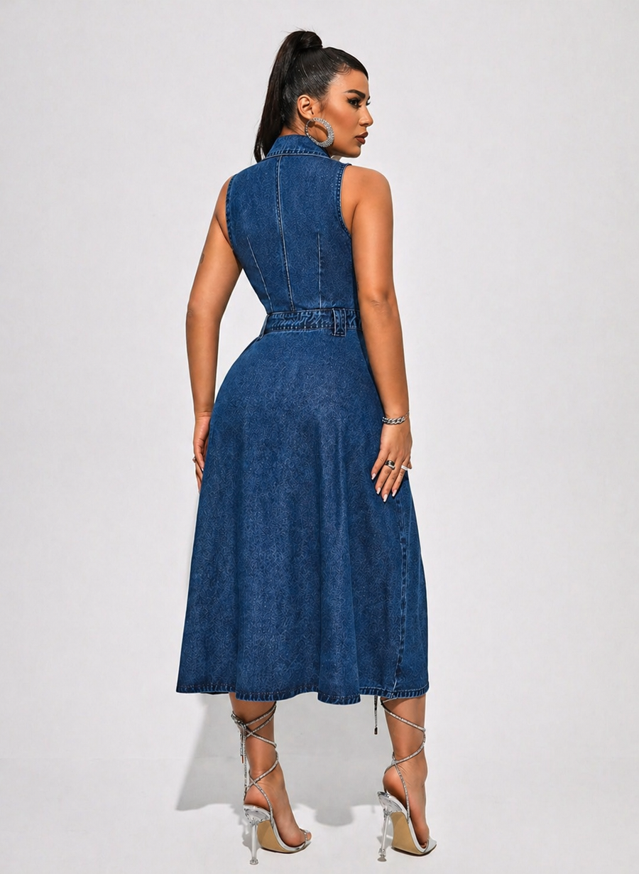 Liora - Open Front Vest Dress