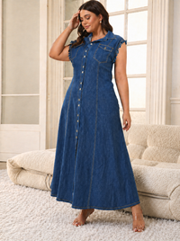 Maris - Plus Size Denim Dress