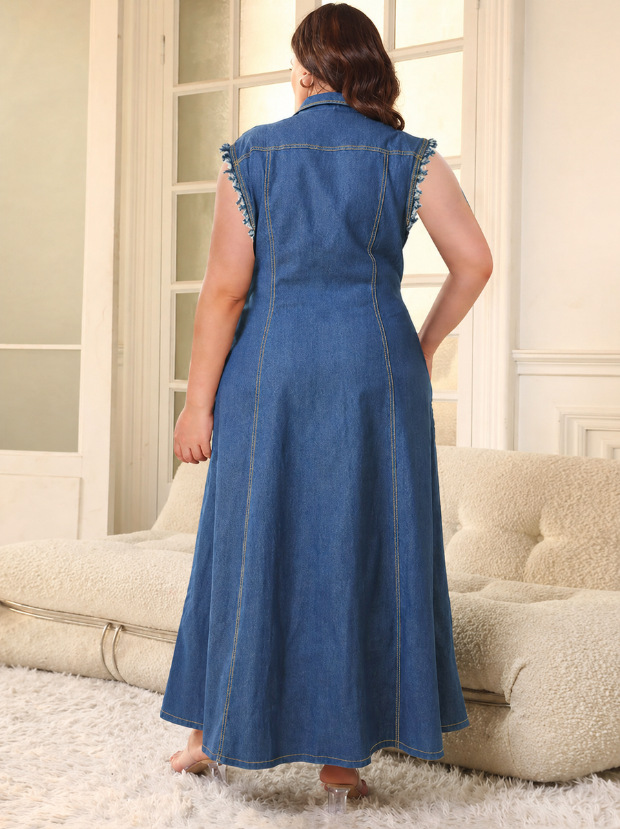Maris - Plus Size Denim Dress