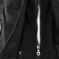 Hooded Faux Leather Jacket