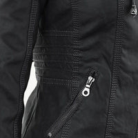 Hooded Faux Leather Jacket