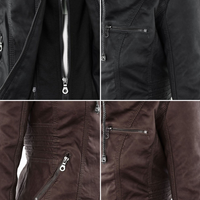 Hooded Faux Leather Jacket