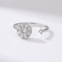 DIAMOND CLUSTER RING - (ADJUSTABLE)
