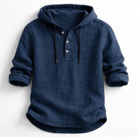 Hamish - Dante Linen Hooded Shirt