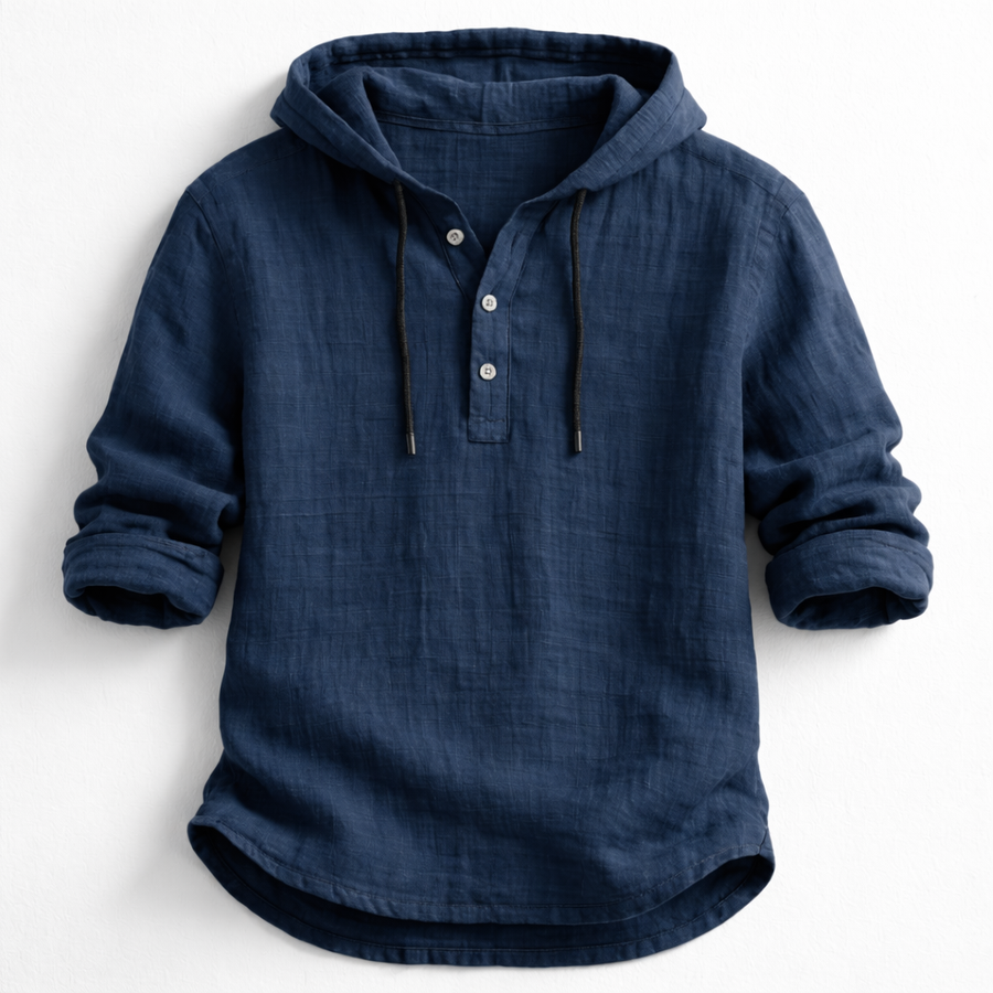 Hamish - Dante Linen Hooded Shirt