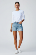 Charlotte | Womens Casual Shorts Distressed Fringe Hem