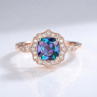 EMERALD ROSE GOLD HALO RING