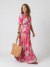 Frankie – Sleeveless V-Neck Floral Midi Dress