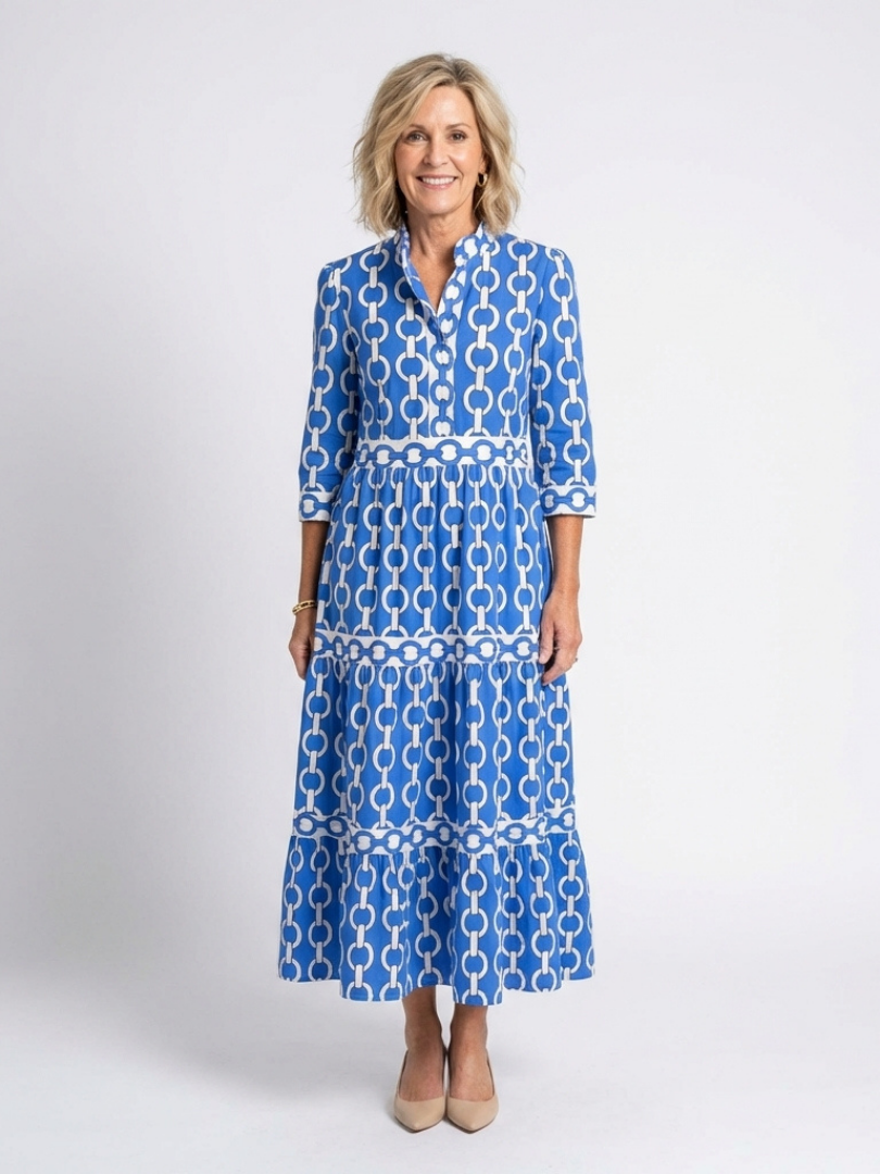 Thea – Floral V-Neck Tiered Maxi Dress