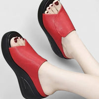 Celionette | Orthopedic Wedge Sandals Red