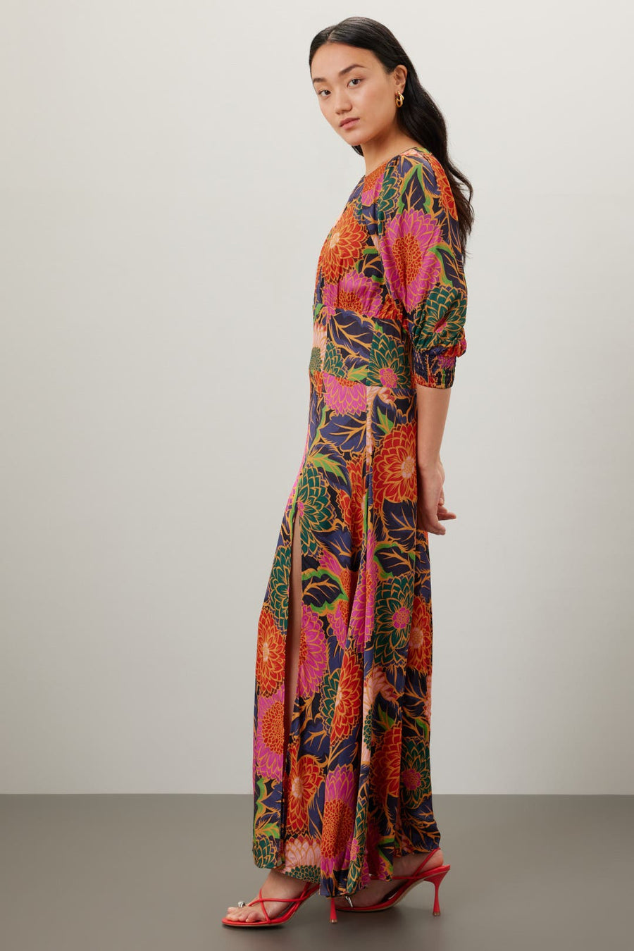 Puff Sleeve Maxi Dress