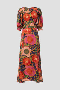 Puff Sleeve Maxi Dress