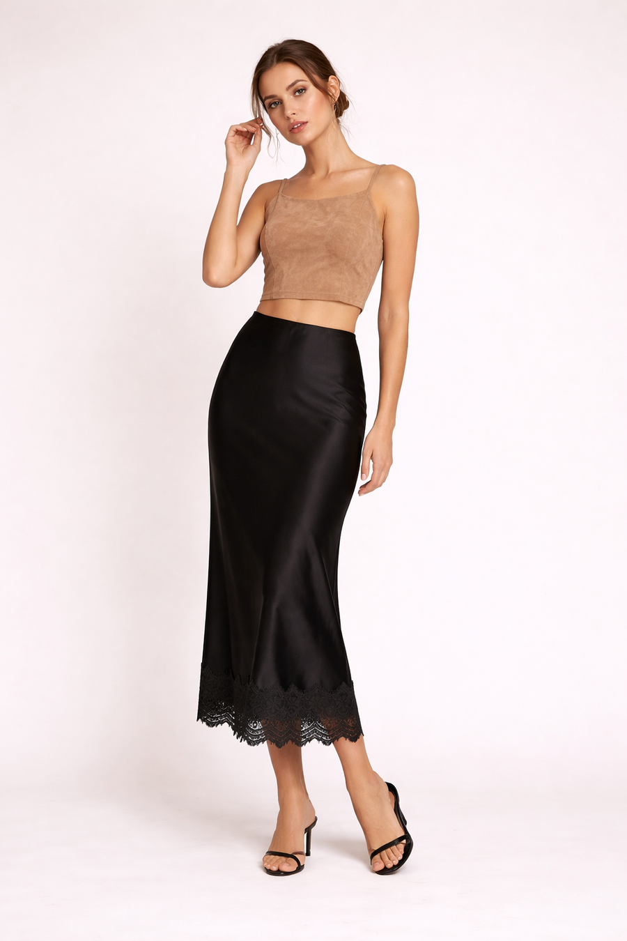 Mireya Lace-Trim Maxi Skirt