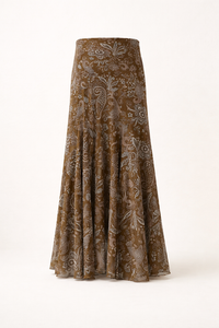 Nerida Printed High-Waist Midi Skirt
