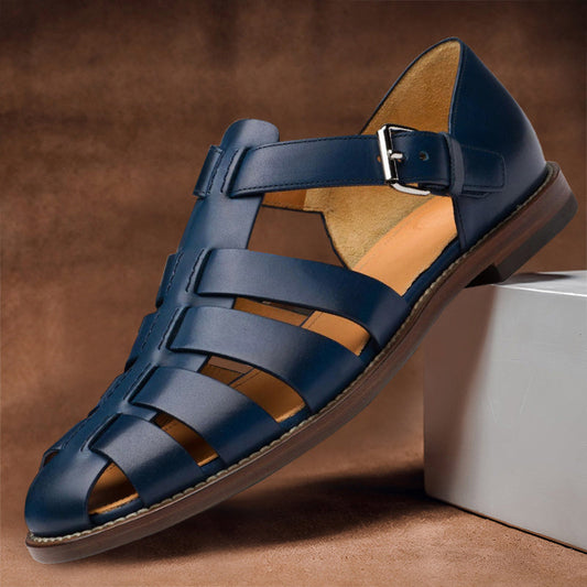 Byron - Supportive Fisherman Sandals – Blue